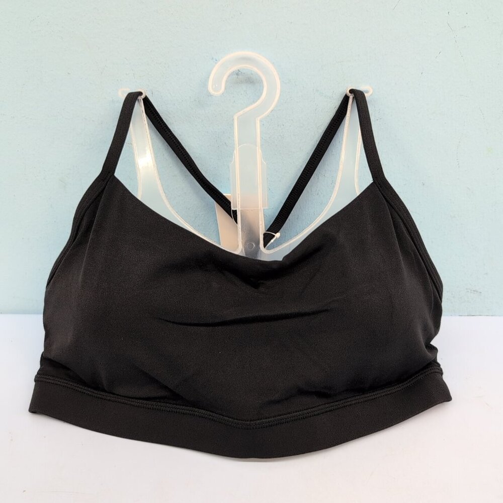 CRZ Yoga Butterluxe Spaghetti Straps Y Back Longline Sports Bra Large Black